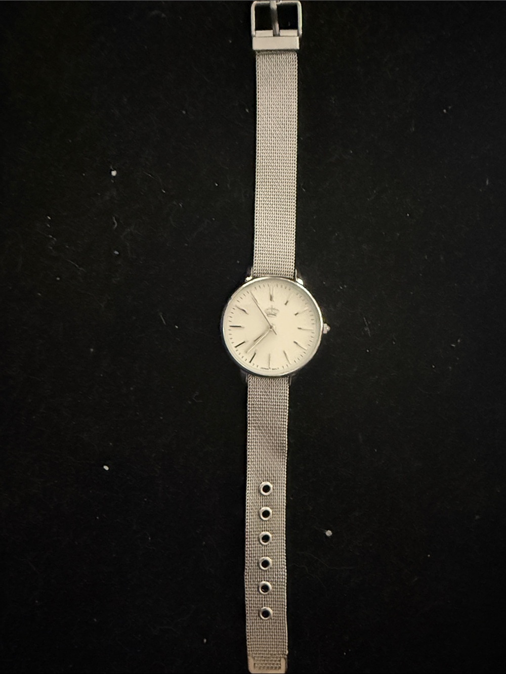 Premier Designs Silver Mesh Bracelet Watch | Minimalist White Dial | Japan Movt